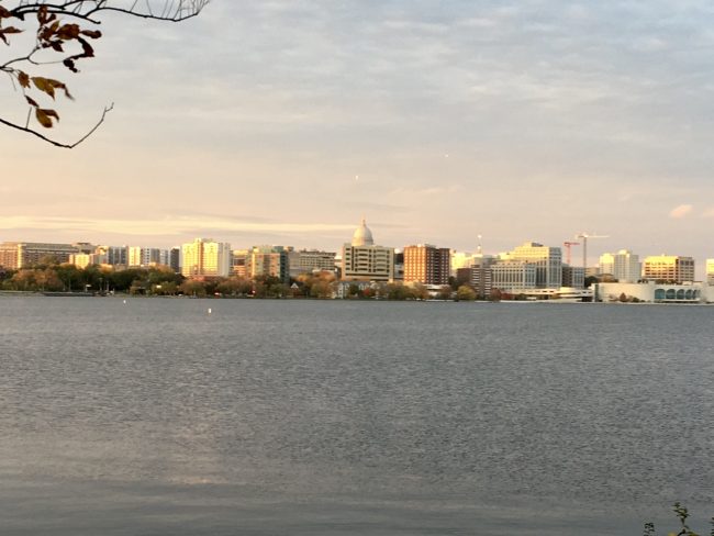 downtown madison view across lake monona