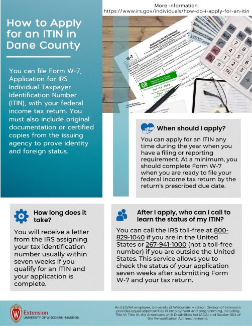 Tax Resource - English How to Apply for ITIN Dane Co