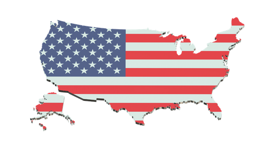 united states map and flag
